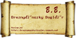 Breznyánszky Boglár névjegykártya